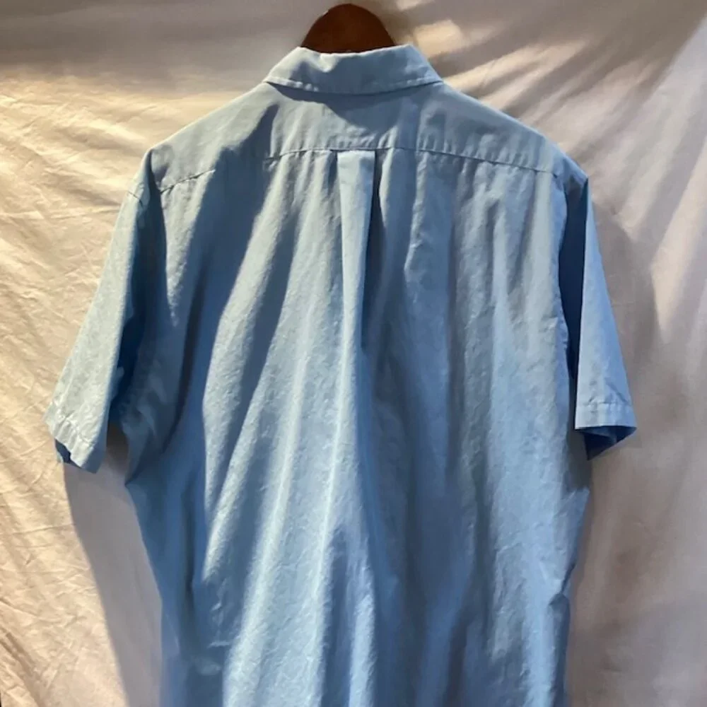 Ralph‎ Lauren Button Down Shirt Short Sleeve 100% Cotton Blue 50